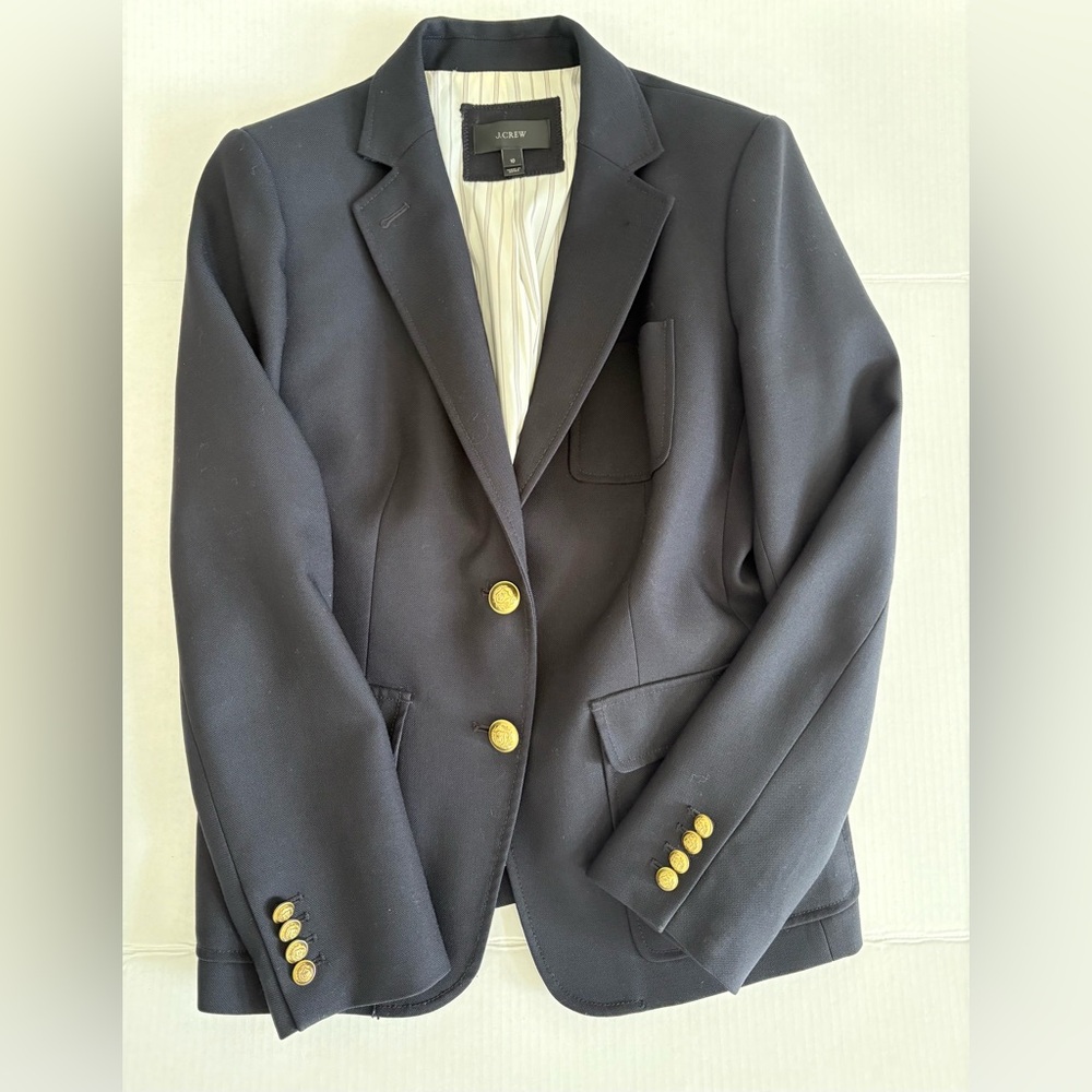 J. Crew Navy Blazer with Gold Buttons